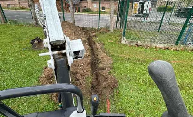 Travaux de terrassement pour maison connectée, Amiens, WALT ELECTRIQUE