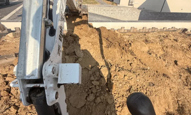 Travaux de terrassement pour maison connectée, Amiens, WALT ELECTRIQUE
