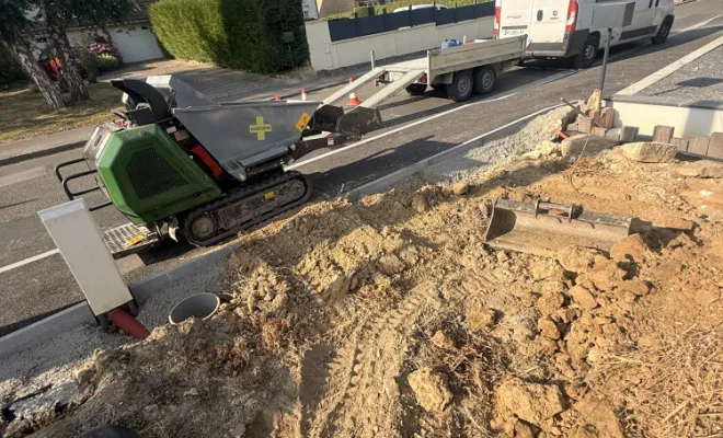 Travaux de terrassement pour maison connectée, Amiens, WALT ELECTRIQUE